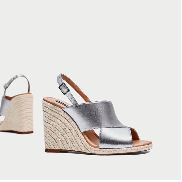 Zara silver wedges - Picture 4 of 9